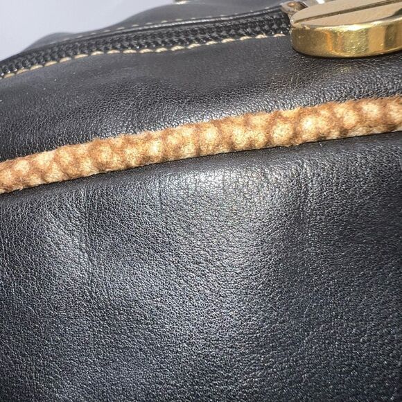 Borbonese Redwall Soft Leather Dome Bag - Picture 3 of 13